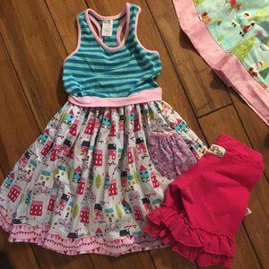 KPea Dress and Ruffle Shorties Set 6